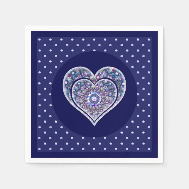 Blue Rosace Pappersservett (Framsidan)