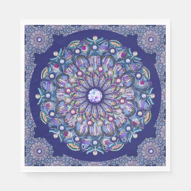 Blue Rosace Pappersservett (Framsidan)