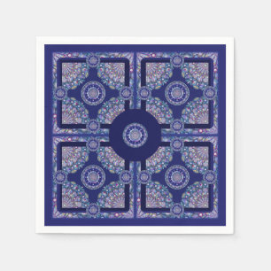 Blue Rosace Pappersservett