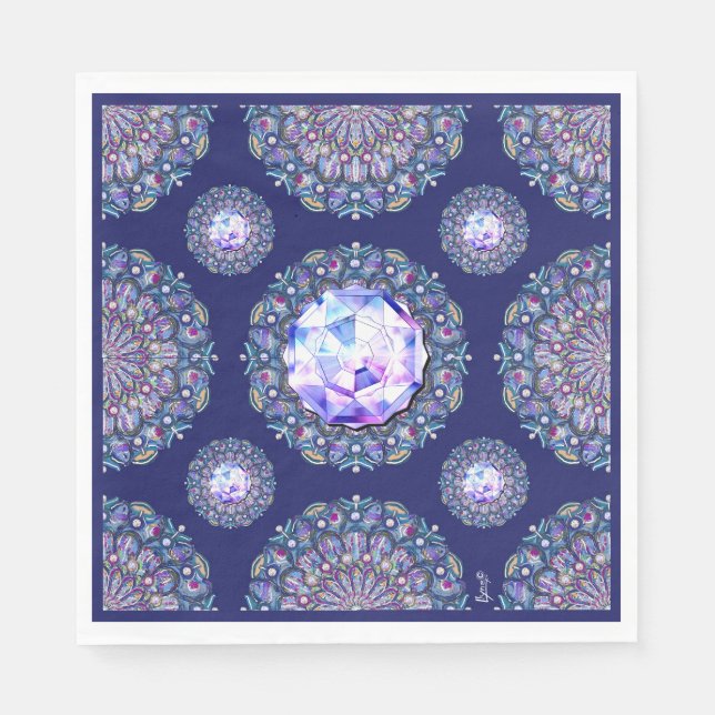 Blue Rosace Pappersservett (Framsidan)