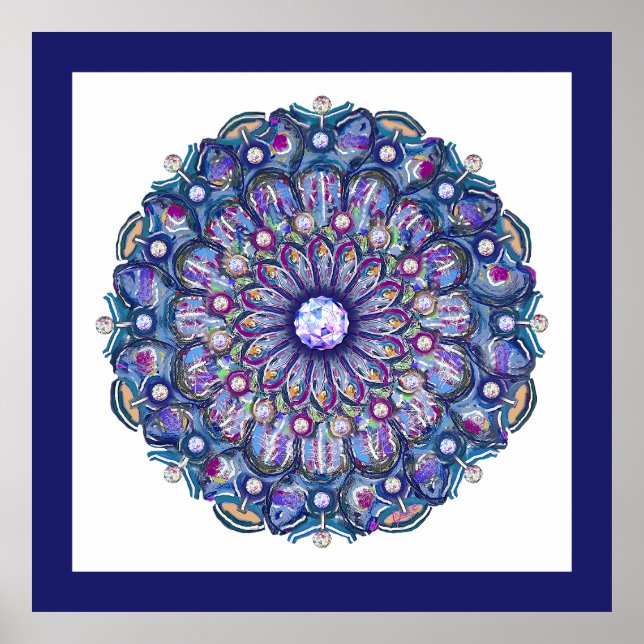 Blue Rosace Poster (Framsidan)