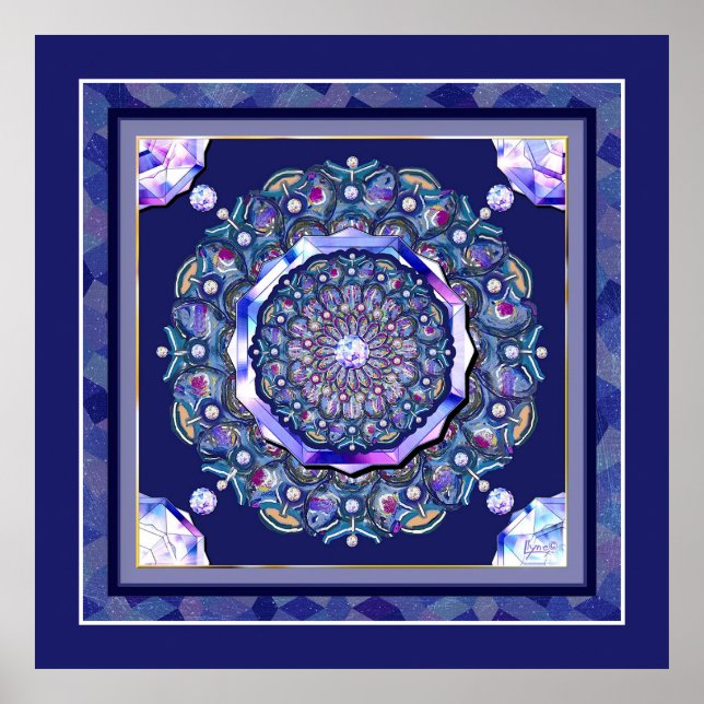 Blue Rosace Poster (Framsidan)