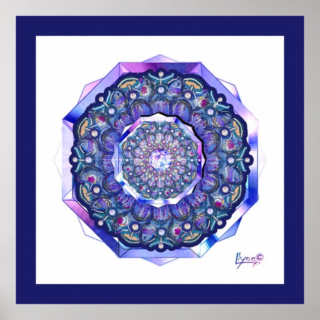 Blue Rosace Poster (Framsidan)