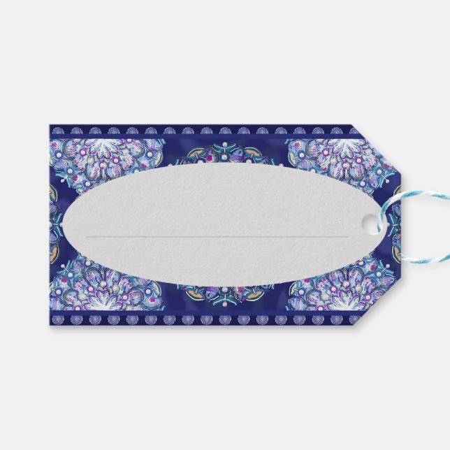 Blue Rosace Presentetikett (Framsidan (Horisontell))