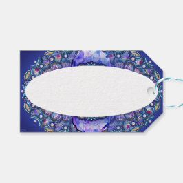 Blue Rosace Presentetikett