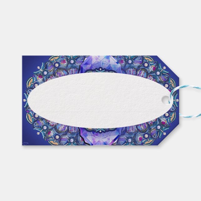 Blue Rosace Presentetikett (Framsidan (Horisontell))