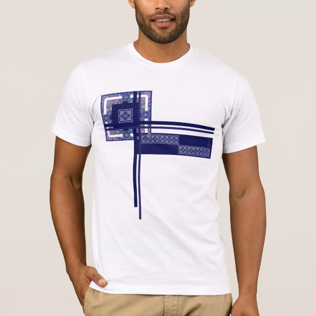 Blue Rosace T Shirt (Framsida)