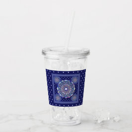 Blue Rosace Take Away Mugg