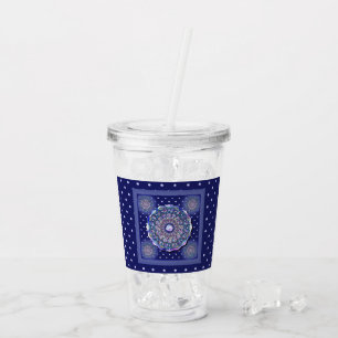 Blue Rosace Take Away Mugg