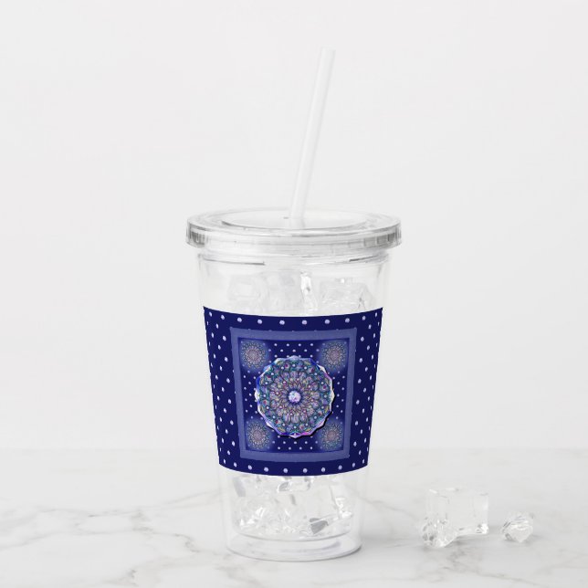 Blue Rosace Take Away Mugg (Baksida Ice)
