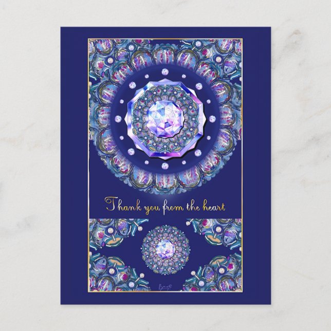 Blue Rosace Vykort (Framsida)