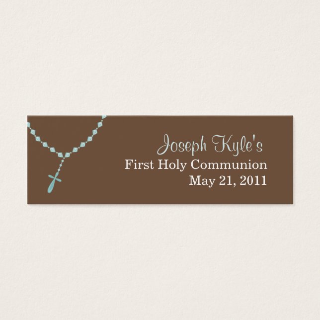 Blue Rosary Small Märkre Litet Visitkort (Framsidan)