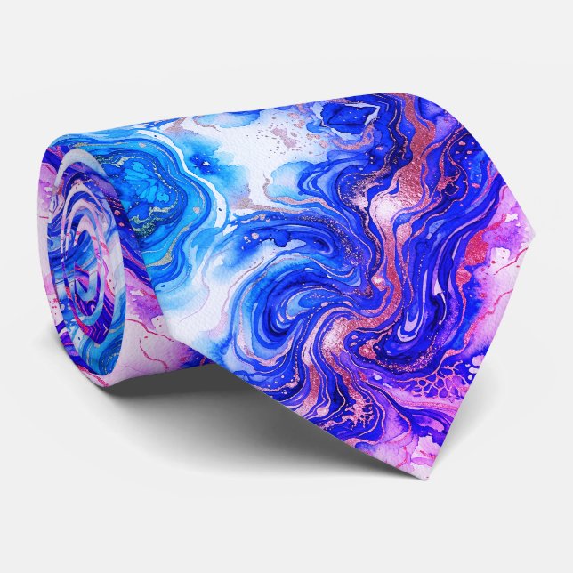 Blue Rose Marble Luxury Abstract Fluid Art Pattern Slips (Rullad)