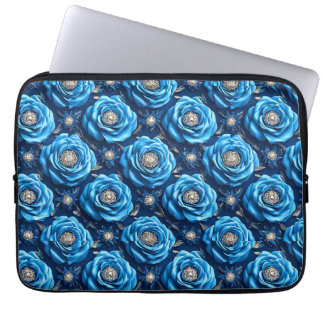 Blue roses Luxury Floral Night Design🌹 Laptop Fodral