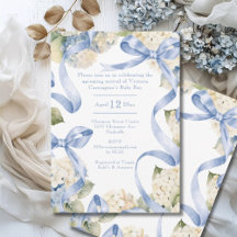 Blue Rosett band & Hydrangeas Boy Shower