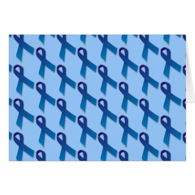 Blue Rosett band Mönster Hälsningskort (Framsidan Horizontal)