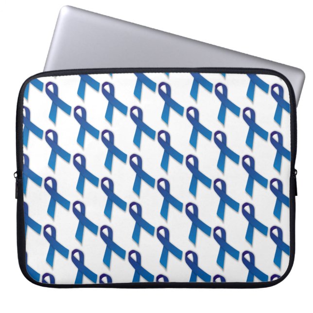 Blue Rosett band Mönster Laptop Fodral (Framsidan)