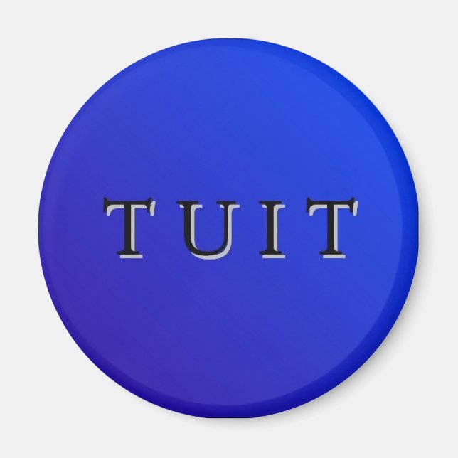 Blue Round Tuit Magnet (Framsidan)