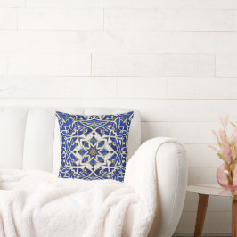 blue royal mosaic kudde