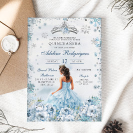 Blue Royal Princess Mexican Girl 16:e födelsedagen Inbjudningar