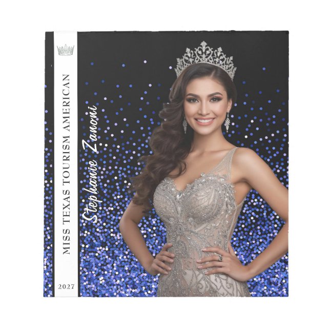 Blue Royale Pageant Photo Autograph Pad Anteckningsblock (Framsida)
