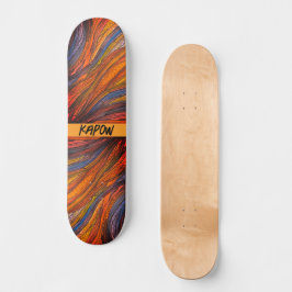 "Blue Rust Strands" på Skateboard