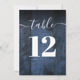 Blue Rustic Barn Wood Boho Bordsnummer