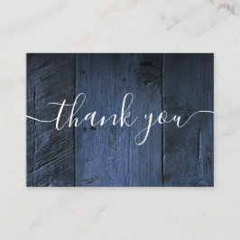 Blue Rustic Barn Wood Bröllop Tack Placeringskort