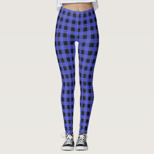 Blue Rustic Buffalo Play Lumberjack-kontroll Leggings