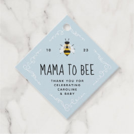 Blue Rustic Mamma till Bee Baby Shower Gåvor Etiketter