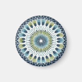 Blue & Sage Medallion - Abstrakt Magnet