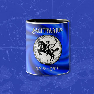 Blue Sagittarius Mugg
