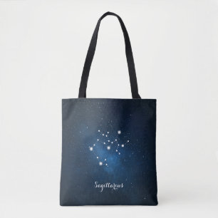 Blue Sagittarius Zodiac Sign Constellation Tygkasse