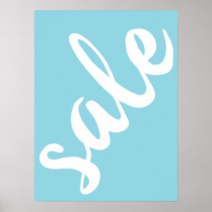 Blue Sale Sign, 18x24 Vår säsong Sale Sign Poster