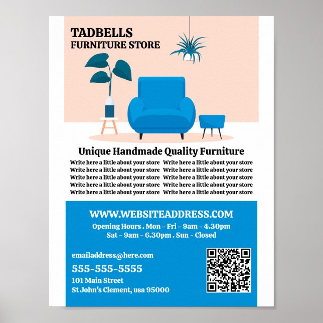 Blue Salon - Furstendömsförsäljning Poster (Framsidan)