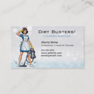 Blue Salute Dirt Busters Städning Dam Service Visitkort