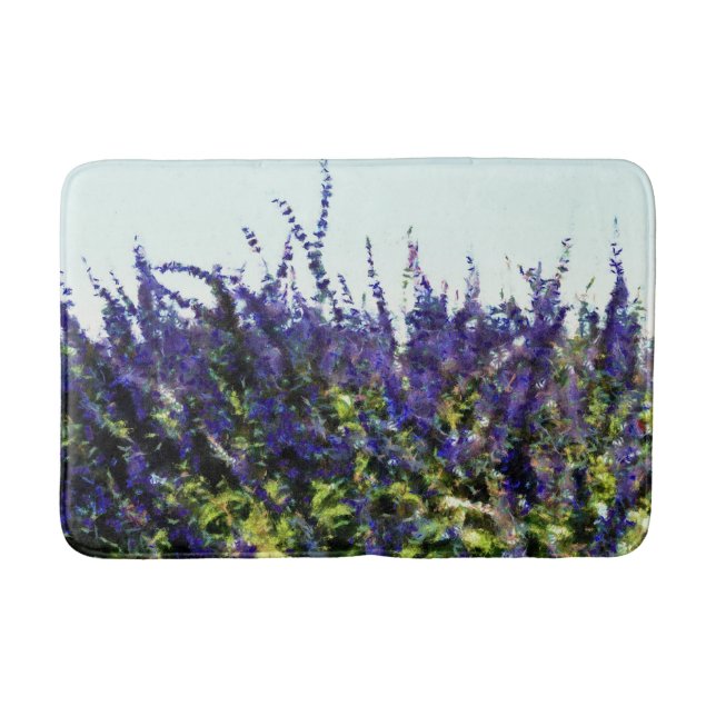 Blue Salvia Art Badrumsmatta (Framsidan)