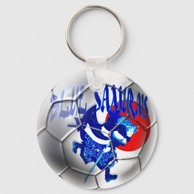 Blue Samurais - Samurai Blue Japan Soccer Gifts Nyckelring (Framsida)