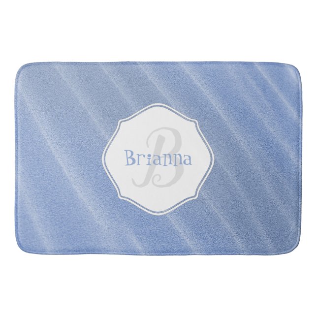 Blue Sand Ripples Personlig Bath Mat Badrumsmatta (Framsidan)