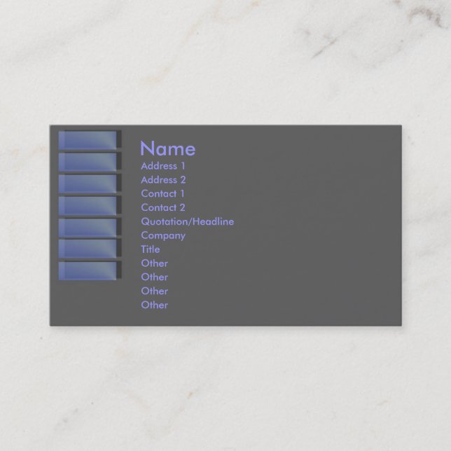 Blue Sapphire-Affärskort Visitkort (Framsida)