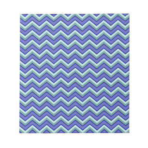 Blue Sapphire Chevron Mönster Anteckningsblock