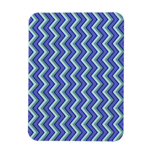 Blue Sapphire Chevron Mönster Magnet