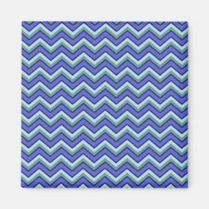Blue Sapphire Chevron Mönster Magnet