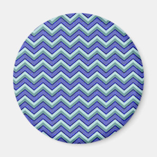 Blue Sapphire Chevron Mönster Magnet
