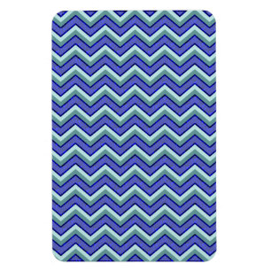 Blue Sapphire Chevron Mönster Magnet