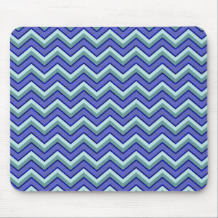 Blue Sapphire Chevron Mönster Musmatta