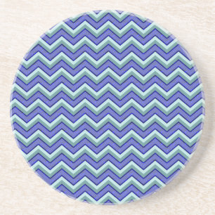 Blue Sapphire Chevron Mönster Underlägg Sandsten