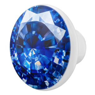 Blue Sapphire Crystal Mönster Knopp