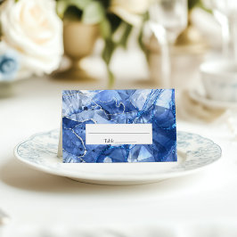 Blue Sapphire Gemstone cut Bröllop Placeringskort