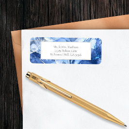 Blue Sapphire Gemstone-Returetiketter Returadress Etikett